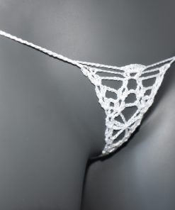 Vue arrière micro string crochet blanc Scorpion Nano.